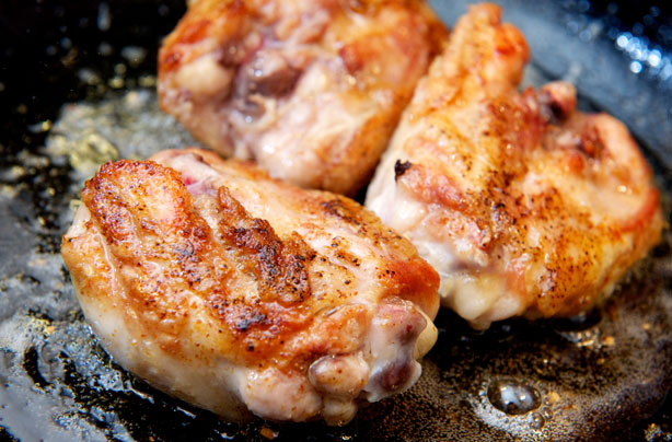 Roast chicken thighs with lemon and garlic and tarragon