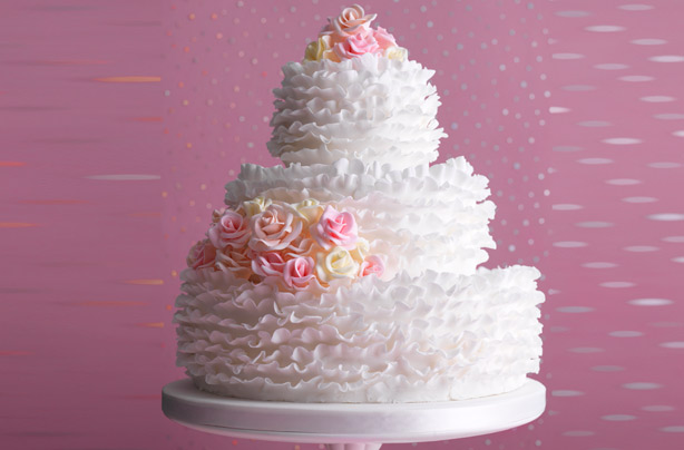 Romantic wedding cake