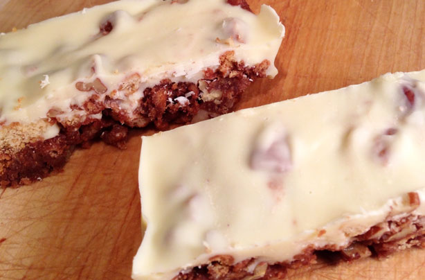 Maple and pecan white chocolate tiffin