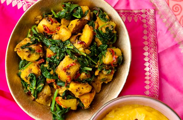 saag aloo saag aloo