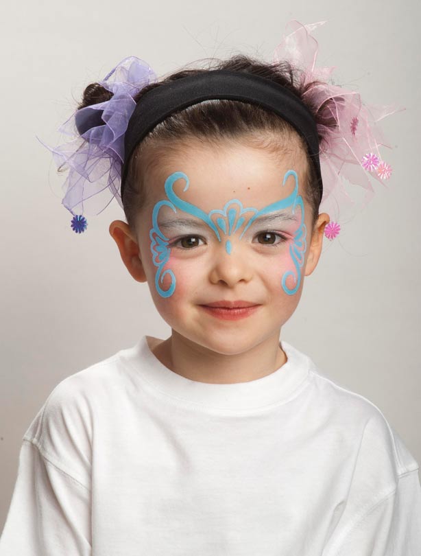 Butterfly face painting: step 2 Butterfly face painting: step 2