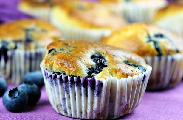 Blueberry and orange muffins