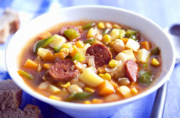 Mexican bean and sausage soup