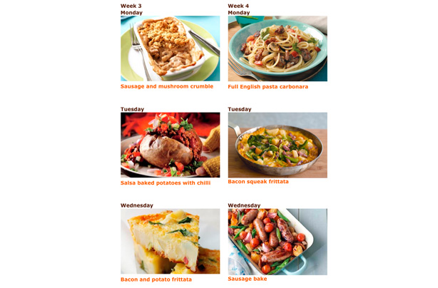 �40 weekly meal planner