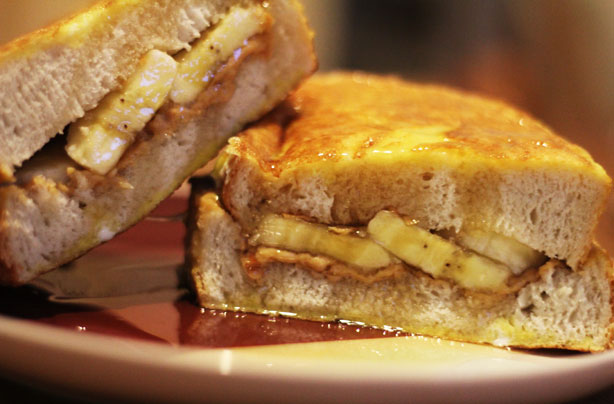 Peanut butter and banana French toast