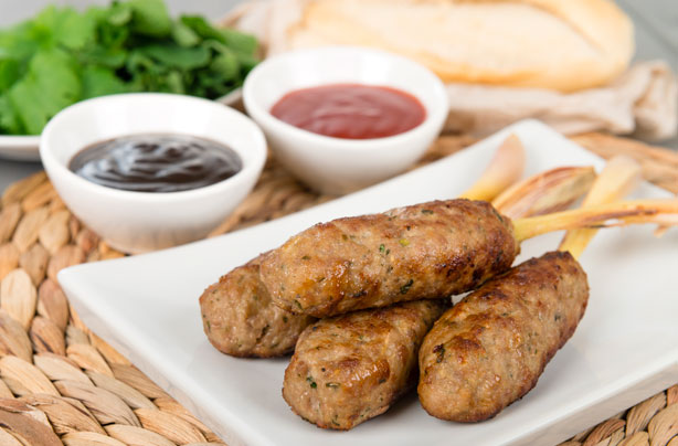 Pork and lemongrass skewers