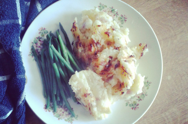 Cheese and onion potato pie