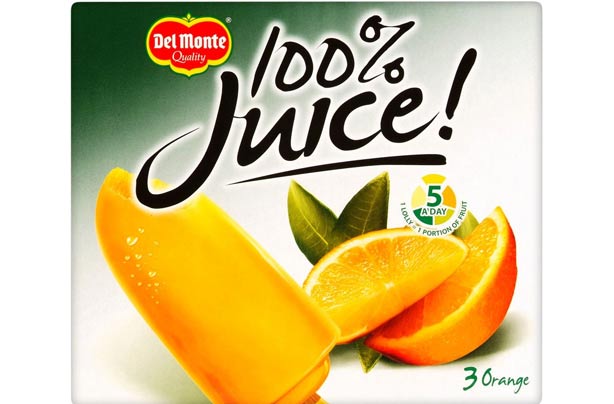 Del Monte orange ice lollies Del Monte orange ice lollies
