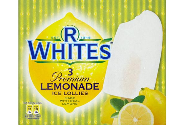 R Whites Premium Lemonade ice lollies R Whites Premium Lemonade ice lollies