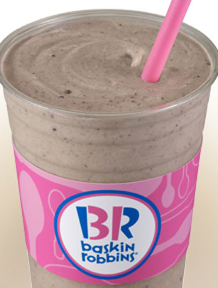 Baskin-Robbins chocolate and oreo shake Baskin-Robbins chocolate and oreo shake