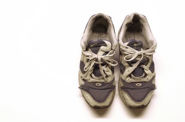 A pair of old trainers