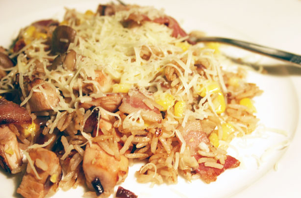 goodtoknow bacon recipe bacon  mushroom  Chicken, fried fried recipe and rice rice