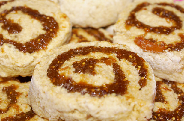 Fig and date spirals Fig and date spirals