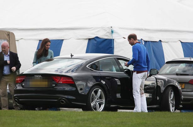 Kate Middleton and Prince William and their car Kate Middleton and Prince William and their car