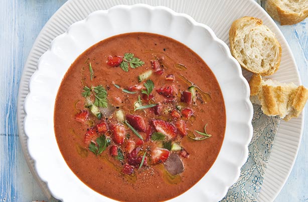 Strawberry and cucumber gazpacho Strawberry and cucumber gazpacho