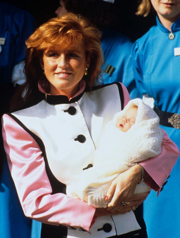 Sarah Ferguson with Princess Eugenie as a baby Sarah Ferguson with Princess Eugenie as a baby