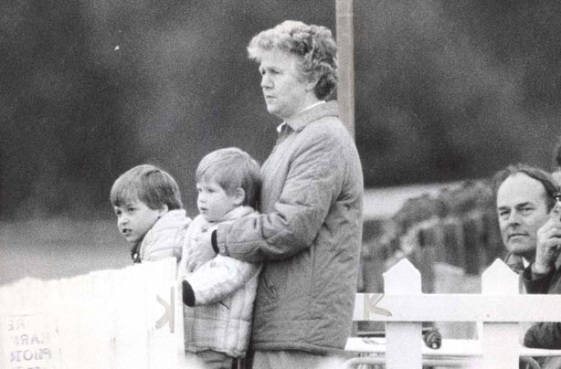 Prince William and Prince Harry with their nanny Olga Powell Prince William and Prince Harry with their nanny Olga Powell