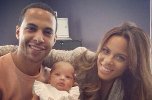 Marvin and Rochelle Humes with their baby Alaia-Mai