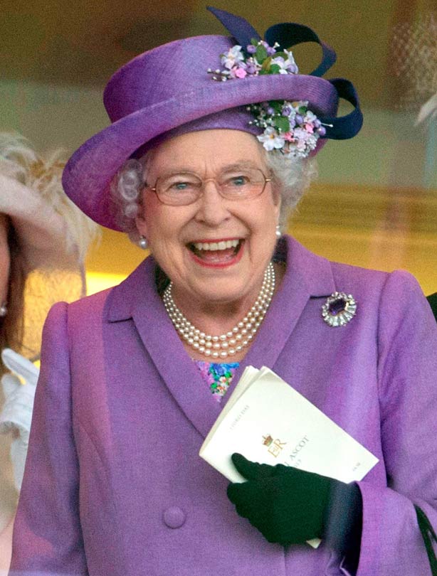 Queen Elizabeth II smiling at Ascot Queen Elizabeth II smiling at Ascot