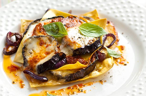 Open Mediterranean lasagne Open Mediterranean lasagne