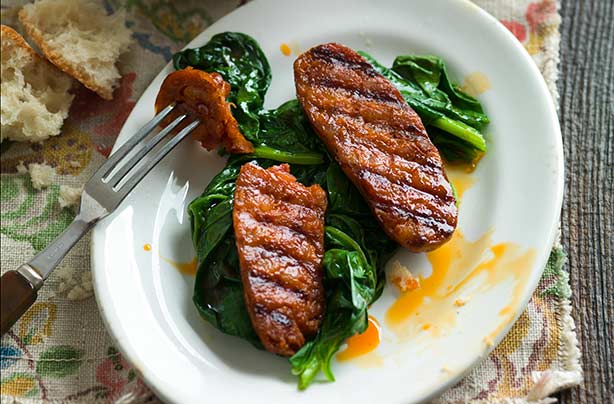 Chorzio and spinach