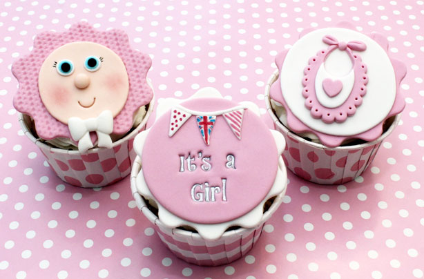 Baby girl cupcakes