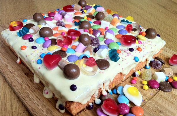 Orange and white chocolate tray bake Orange and white chocolate tray bake