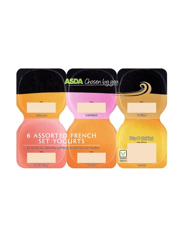 Asda Chosen by You Assorted French Set Yogurt Asda Chosen by You Assorted French Set Yogurt