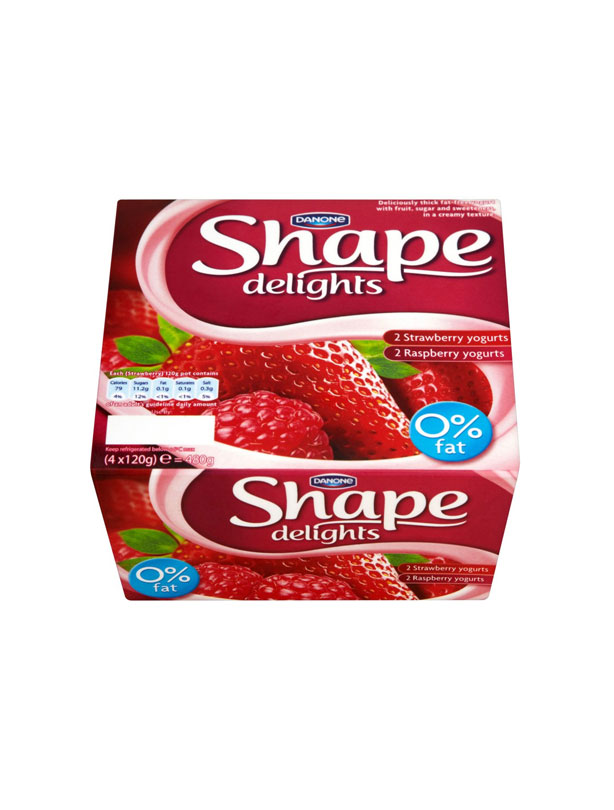 Shape Delights 0% Fat Strawberry & Raspberry Yogurt Shape Delights 0% Fat Strawberry & Raspberry Yogurt