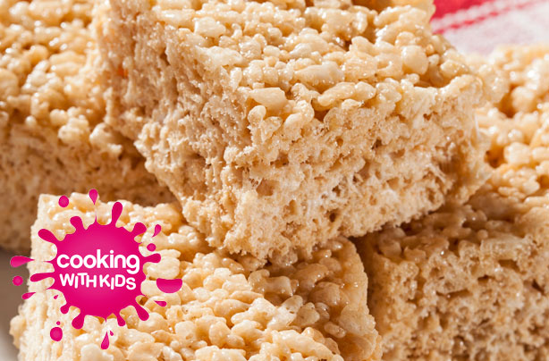 Marshmallow crispy bites