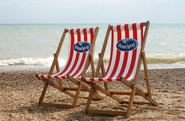 Win! A pair of classic striped deckchairs with Ocean Spray