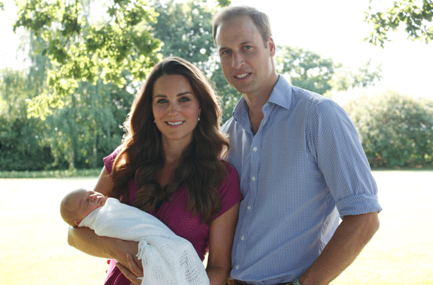 Kate Middleton and Prince William with their newborn baby Prince George Kate Middleton and Prince William with their newborn baby Prince George