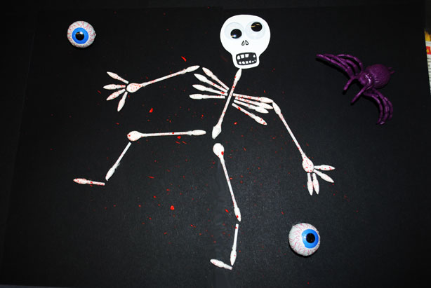 How to make a cotton bud skeleton