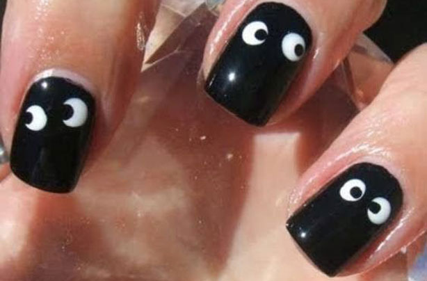 Peeping eyes Halloween nails Peeping eyes Halloween nails