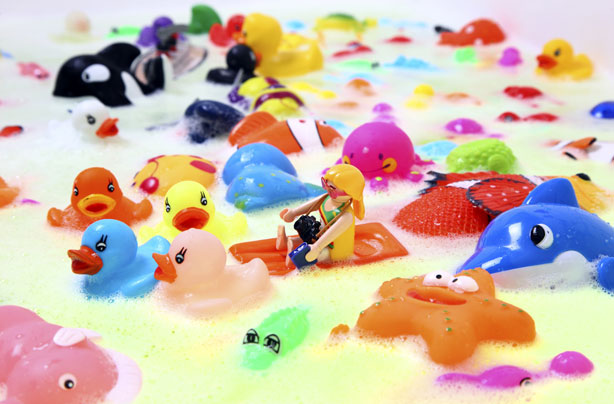 Toys in the bath Toys in the bath