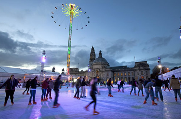 Cardiff Winter Wonderland ice rink 2013
