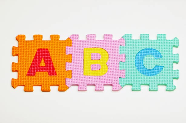 A B C letters