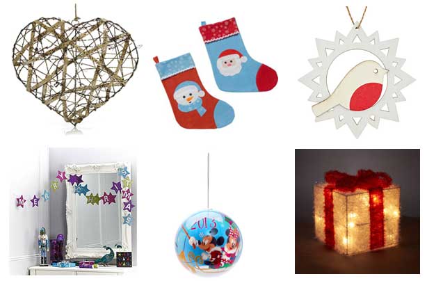 Christmas decorations under a fiver