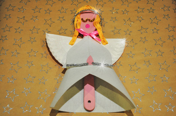 How to make a wooden spoon angel
