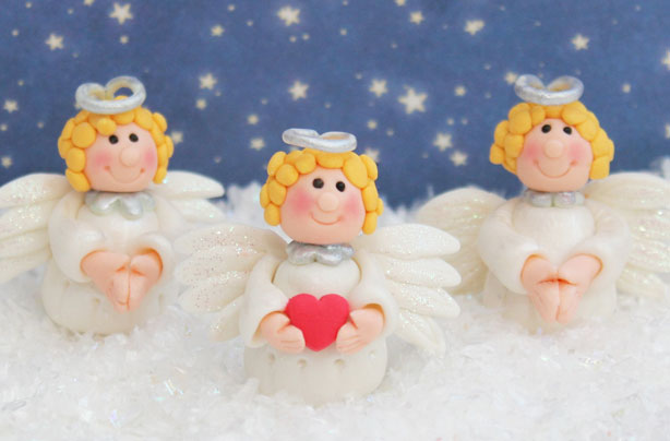 Angel cake decorations