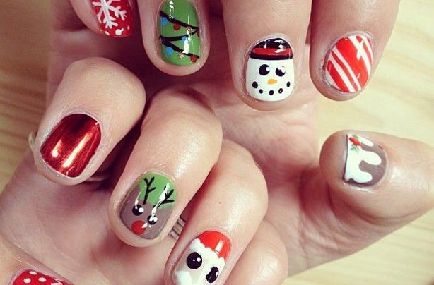 Christmas nail art Christmas nail art