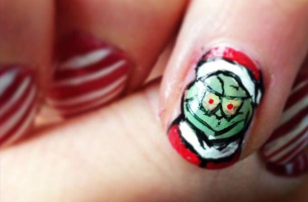 Christmas nail art Christmas nail art