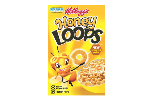 Kellogg's Honey Loops kids' cereal Kellogg's Honey Loops kids' cereal