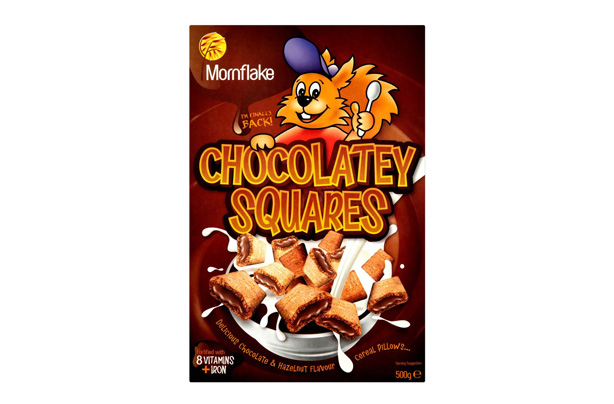 Mornflake chocolate squares kids' cereals Mornflake chocolate squares kids' cereals