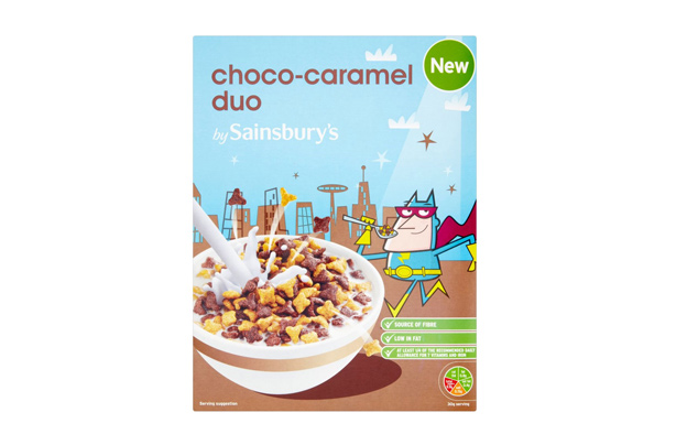 Sainbury's choco caramel duo kids' cereals Sainbury's choco caramel duo kids' cereals
