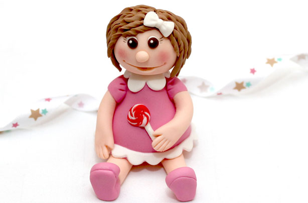 Girl cake topper