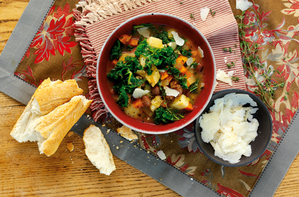 Borlotti bean and kale soup Borlotti bean and kale soup