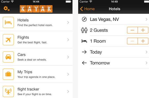 Money saving apps: Kayak Money saving apps: Kayak