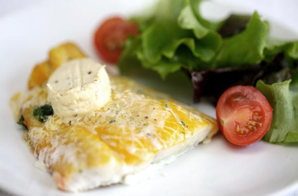 Smoked haddock and salad