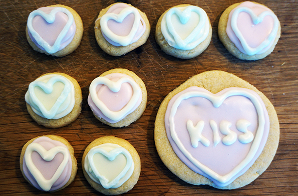 Love heart biscuits Love heart biscuits